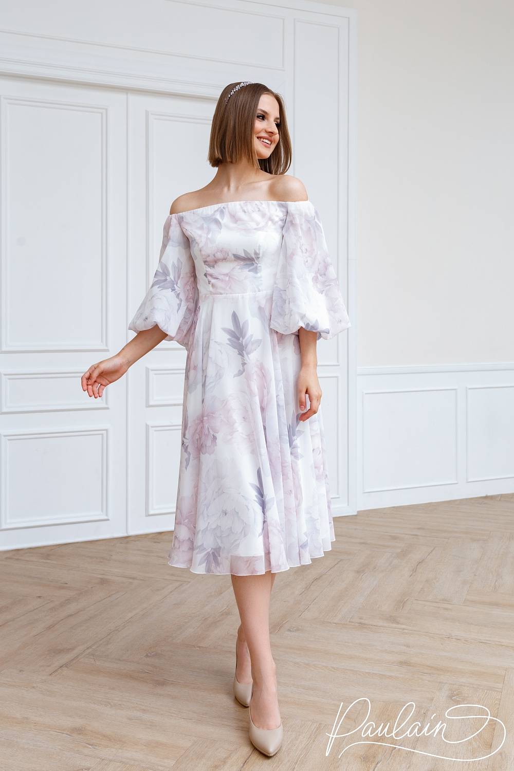 Вечернее платье Пиона Миди от PAULAIN